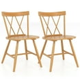 thumbnail image 1 of Giantex Dining Chairs Set of 2, Kitchen Armless Side Chairs,  Farmhouse Accent Chairs, Natural, 1 of 6