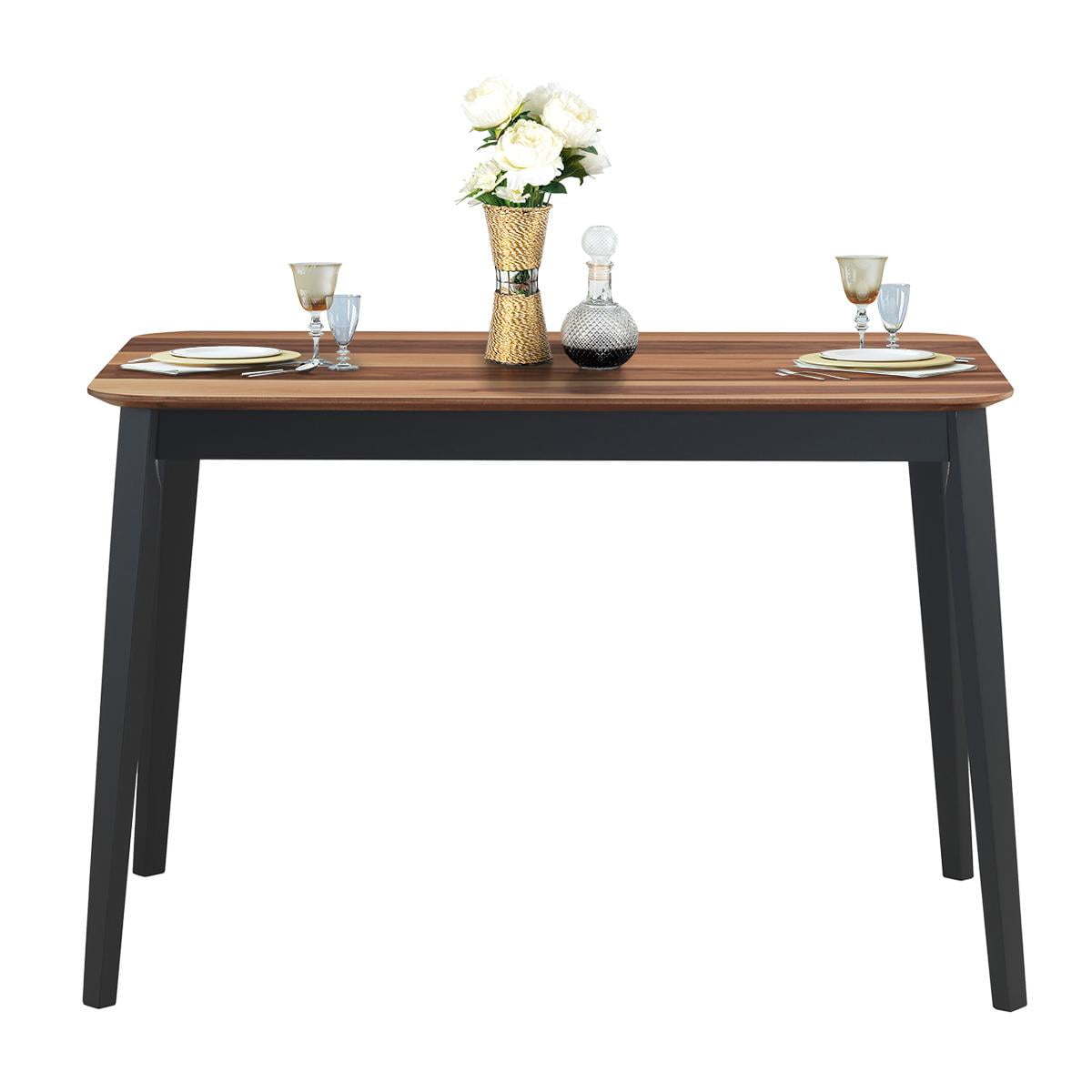 Giantex Large Rectangular Dining Table, Leisure Kitchen Dinner ...