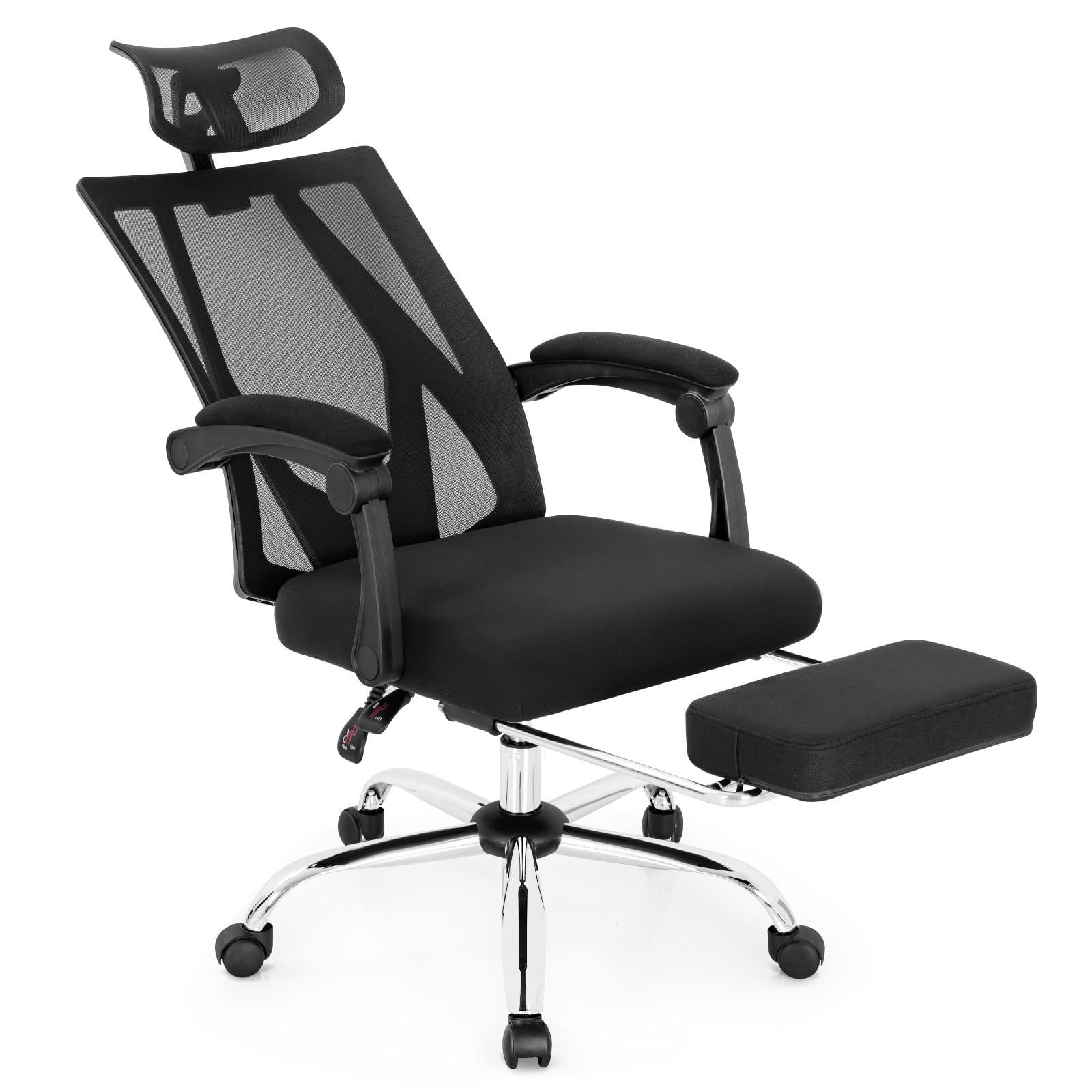 Executive Reclining Computer Desk Chair with Footrest, Headrest