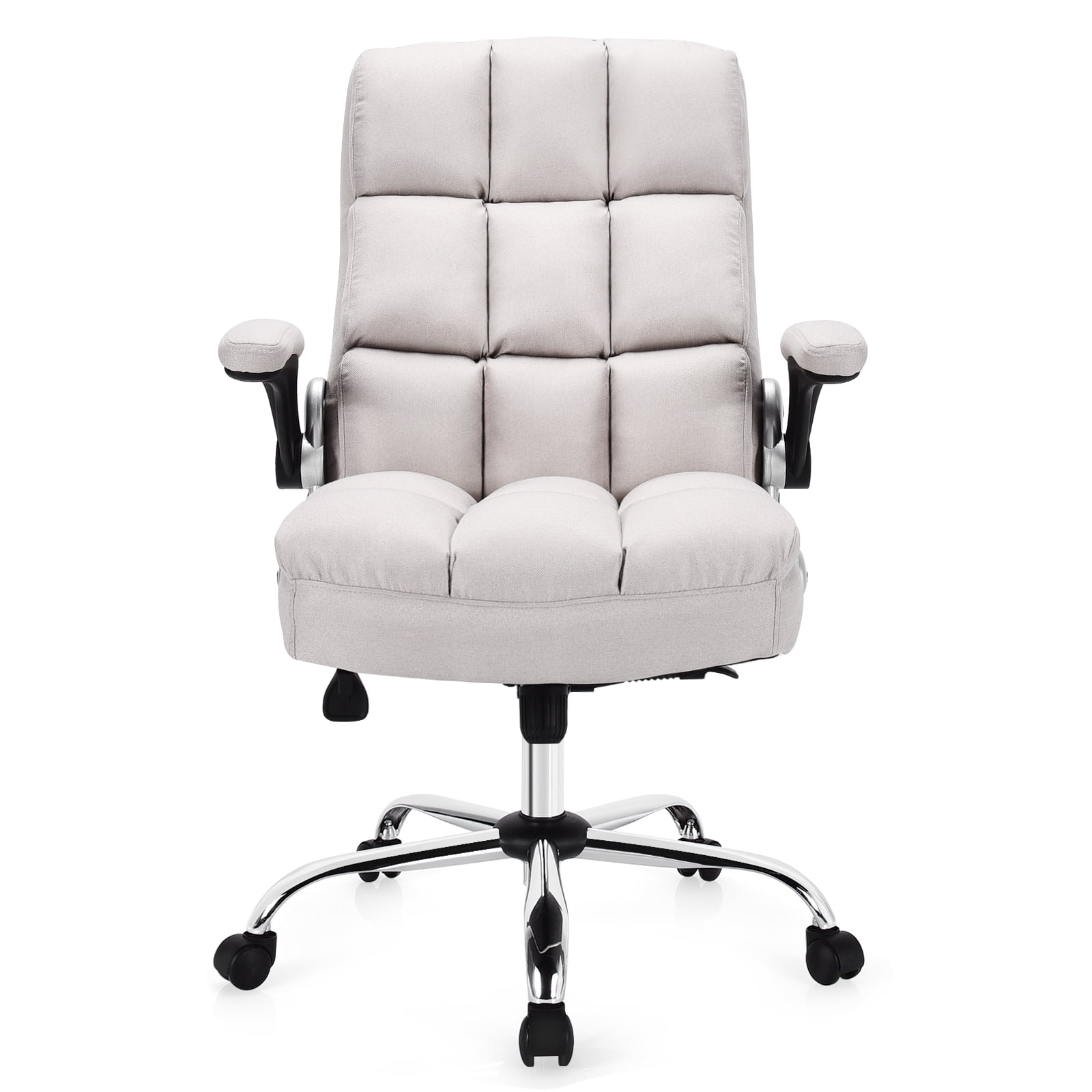 Giantex High Back Mesh Office Chair, Ergonomic Executive Chair w/Adjustable  Reclining Angles, Lumbar Support & Coat Hanger, Rolling Computer Desk Chair,  Grey 