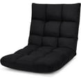 thumbnail image 1 of Giantex Floor Sofa Chair Video Gaming Chair with 14 Adjustable Position, Padded Back Support Floor Cushioned Seat, Folding Lazy Chair for Meditation, Reading, Watching, Living Room Recliner(Black), 1 of 9