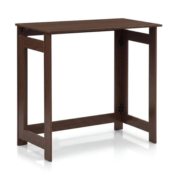 Giantex Folding Console Table,Couch Sofa Table for Living Room, Hallway, Small Spaces, Brown