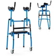 thumbnail image 1 of Giantex Folding Walker, 450 Lbs Foldable Standard Walker, Lightweight Walking Mobility Aid for Seniors, Handicap, Disabled, Navy, 1 of 6