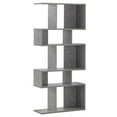 thumbnail image 1 of Giantex Freestanding Ladder Bookcase, 5 Cubes Corner Storage Bookshelf, 5-Layer Organizer Rack Display Cabinet, Gray, 1 of 6