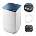 thumbnail image 1 of Giantex Full-Automatic Washing Machine, 7.7lbs Capacity Washer and Spinner Combo w/Built-in Barrel Light, Drain Pump & Long Hose, Compact Laundry Washer for Small Spac/RV/Dorm (Blue), 1 of 10