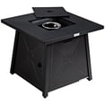thumbnail image 1 of Giantex Gas Fire Table, 30 Inch Square Firepit Table 50,000BTU Fire Pits Tables w/ Waterproof Cover, ETL and CSA Certification Patio Auto-Ignition Propane Heater Fireplace w/ Lava Rock, 1 of 8