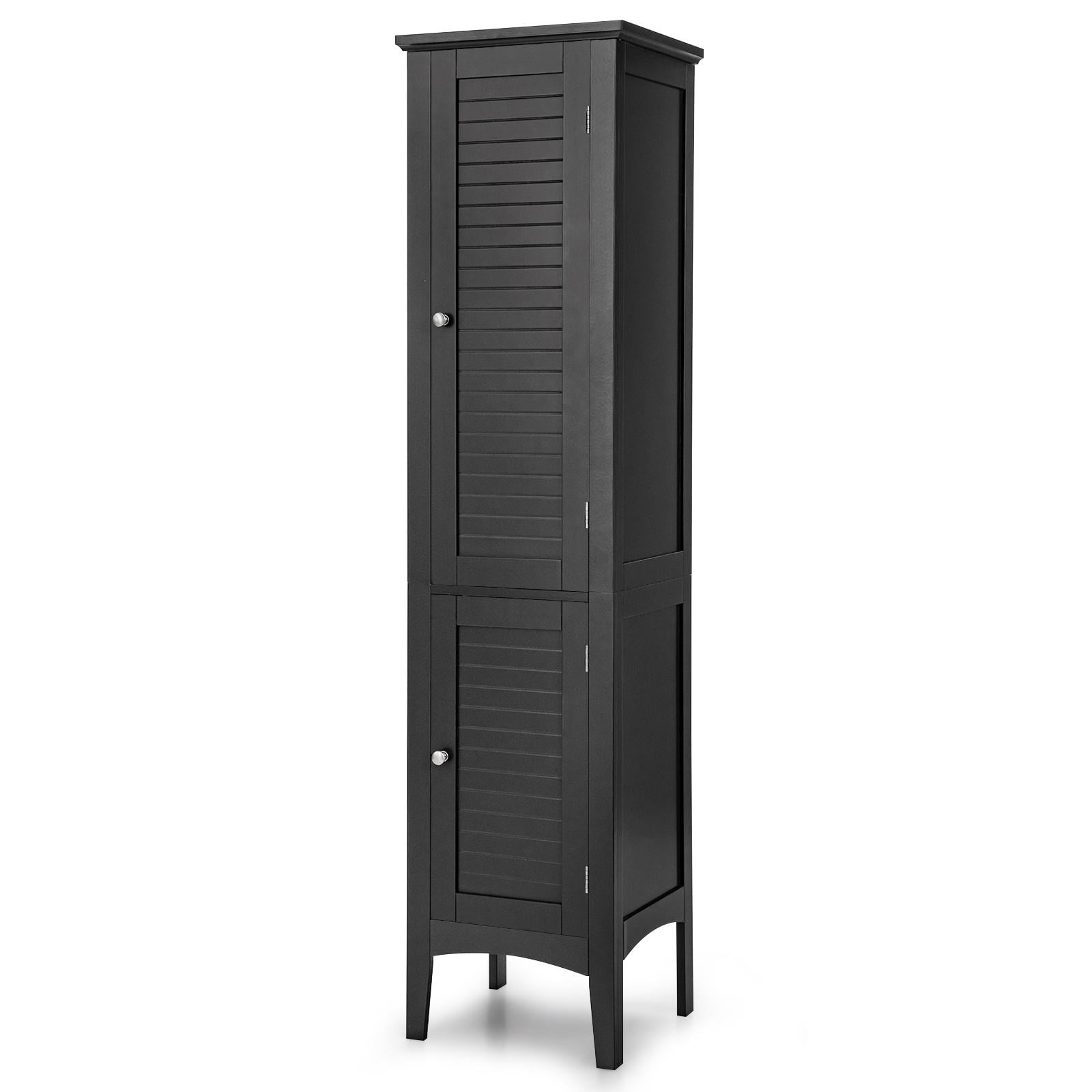 Tall Bathroom Storage Cabinet, Freestanding Linen Tower Slim Organizer,  White, 1 Unit - Gerbes Super Markets