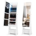 thumbnail image 1 of Giantex Jewelry Cabinet Freestanding, LED Lighted Jewelry Armoire w/Full-length Frameless Mirror & Foldable shelf, 1 of 9