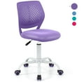 thumbnail image 1 of Giantex Kids Desk Chair, Adjustable Swivel Chair for Children, Armless Mesh Task Student Study Chair w/Lumbar Support & Adjustable Height, Rolling Computer Chair, Purple, 1 of 8