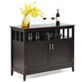 thumbnail image 1 of Giantex Kitchen Storage Sideboard, Kitchen Buffet Functional Cabinet with Open Shelf, Space Saving Storage Chest with Adjustable Shelf for Kitchen, Living Room, Dining Room (Brown), 1 of 10