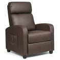 thumbnail image 1 of Giantex Massage Recliner Chair, Ergonomic Adjustable Single Sofa with Padded Seat, Backrest, Footrest, Reclining Sofa with Remote Control, Modern Massage Recliner for Living Room, Office (Coffee), 1 of 10