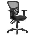 thumbnail image 1 of Giantex Mesh Office Chair, 3-Paddle Control, Lumbar Support, Adjustable Armrest and Backrest, Ergonomic Mid-Back Reclining Executive Chair for Working, Gaming (Black), 1 of 10