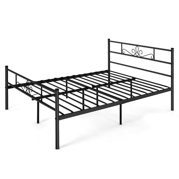 Giantex Metal Platform Bed Frame Mattress Foundation, Bed Frame w/Heavy-Duty Steel Slats Support, No Box Spring Needed, Easy Assembly, Full