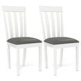 thumbnail image 1 of Giantex Mid Century Upholstered Dining Chairs, Rubber Wood Frame Kitchen Chairs,  Side Chairs for Kitchen, White, 1 of 9