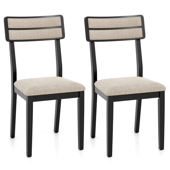 Giantex Modern Armless Dining Chairs Set of 2, Accent Side Chairs w/Soft Padded Seat & Tilt Backrest