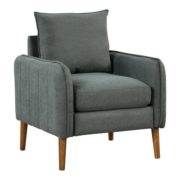 Giantex Modern Mid-Century Accent Fabric Upholstered Chair, Comfy Living Single Sofa for Reading