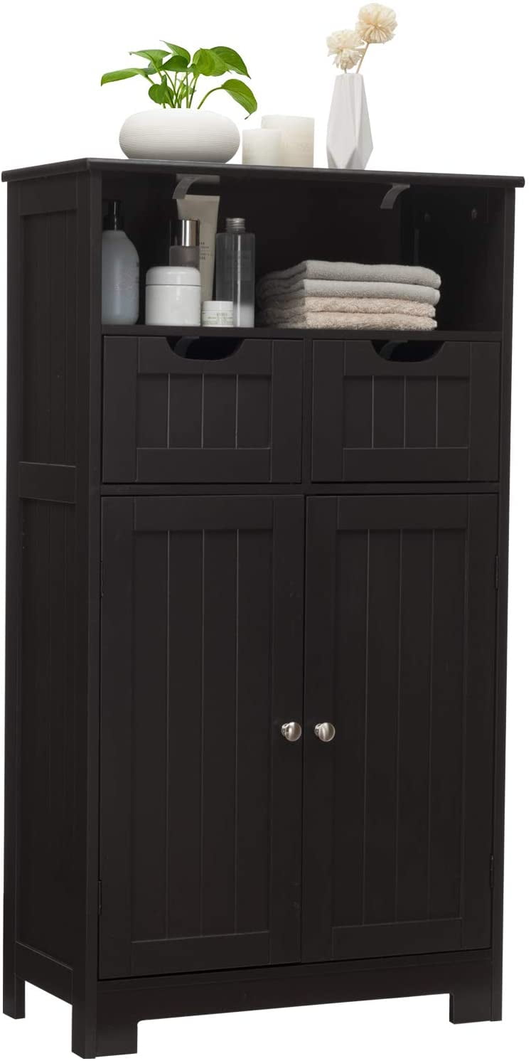 Giantex Multifunctional Floor Cabinet, Freestanding, with Removable ...