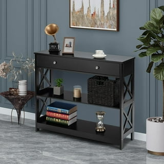 Giantex Accent Console Table Modern Sofa Entryway Hallway Wood Display Desk  with Drawer Living Room Furniture