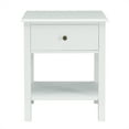 thumbnail image 1 of Giantex Nightstand W/Drawer and Shelf, Stable Frame Storage Cabinet for Bedroom, Modern Beside Sofa Accent End Table(1,White), 1 of 7