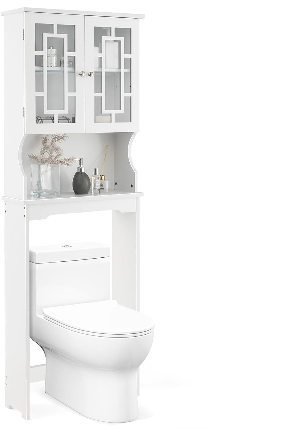 Giantex Over-The-Toilet Storage Cabinet, 3-Tier Freestanding Bathroom ...