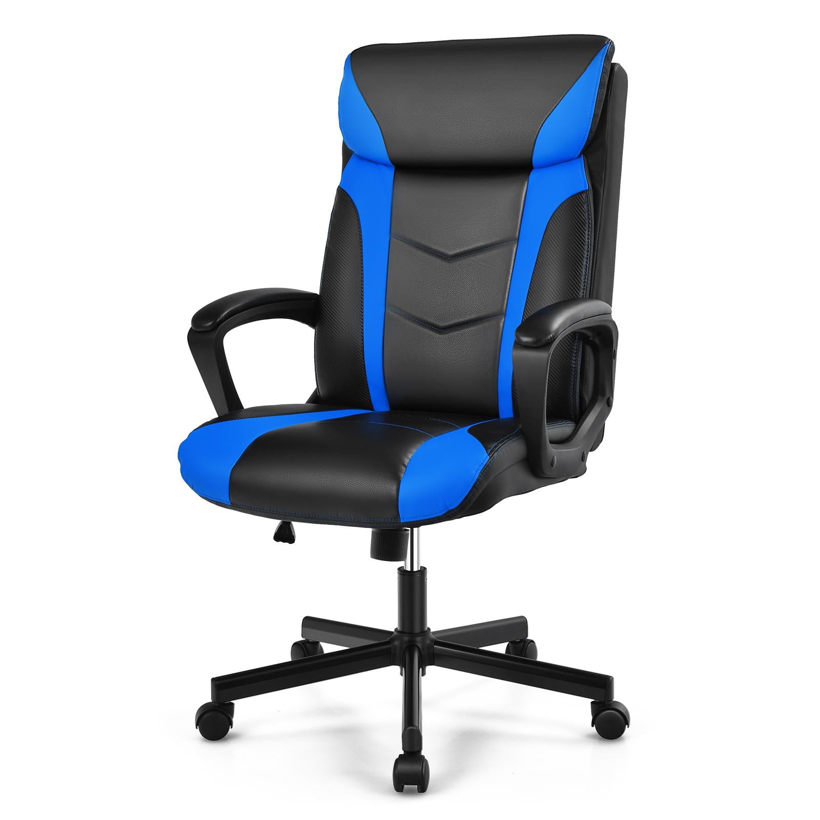 Giantex PU Leather Office Chair, Racing Style High Back Swivel Chair ...