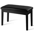thumbnail image 1 of Giantex Piano Bench w/Seat Storage Cabinets, PU Leather Piano Bench, Wooden Piano Stool w/Locking Hinge, Perfect for Pianist, Beginner, Home & Comercial Use, Black, 1 of 8