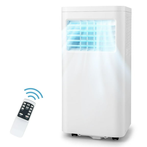 Giantex Portable Air Conditioner, AC Unit for Room up to 250 Sq. Ft, 8000 BTU, Works as Dehumidifier, Fan & Cooler & w/Sleep Mode, 24H Timer & Window Kit