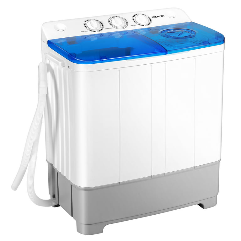 Giantex Portable Mini Compact Twin Tub Washing Machine 20lbs  Washer Spain Spinner Portable Washing Machine, Blue+ White : Appliances
