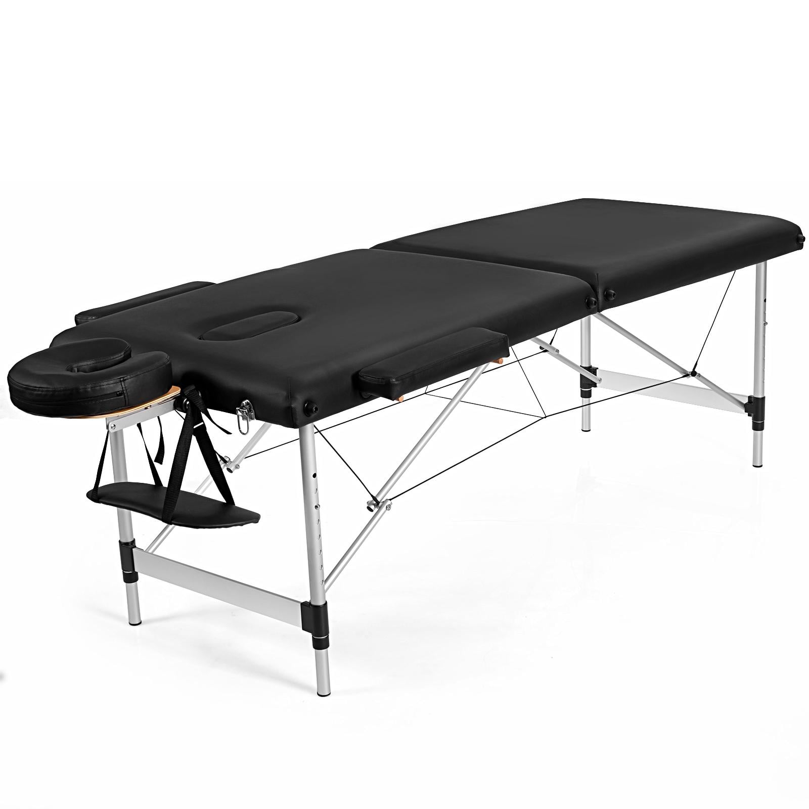  Giantex 84 Massage Table Professional Portable Lash Bed, 2  Folding Lightweight Massage Bed, Aluminum Frame, Height Adjustable, Face  Cradle & Side Armrests, Salon Spa Tattoo Bed with Carry Case : Beauty