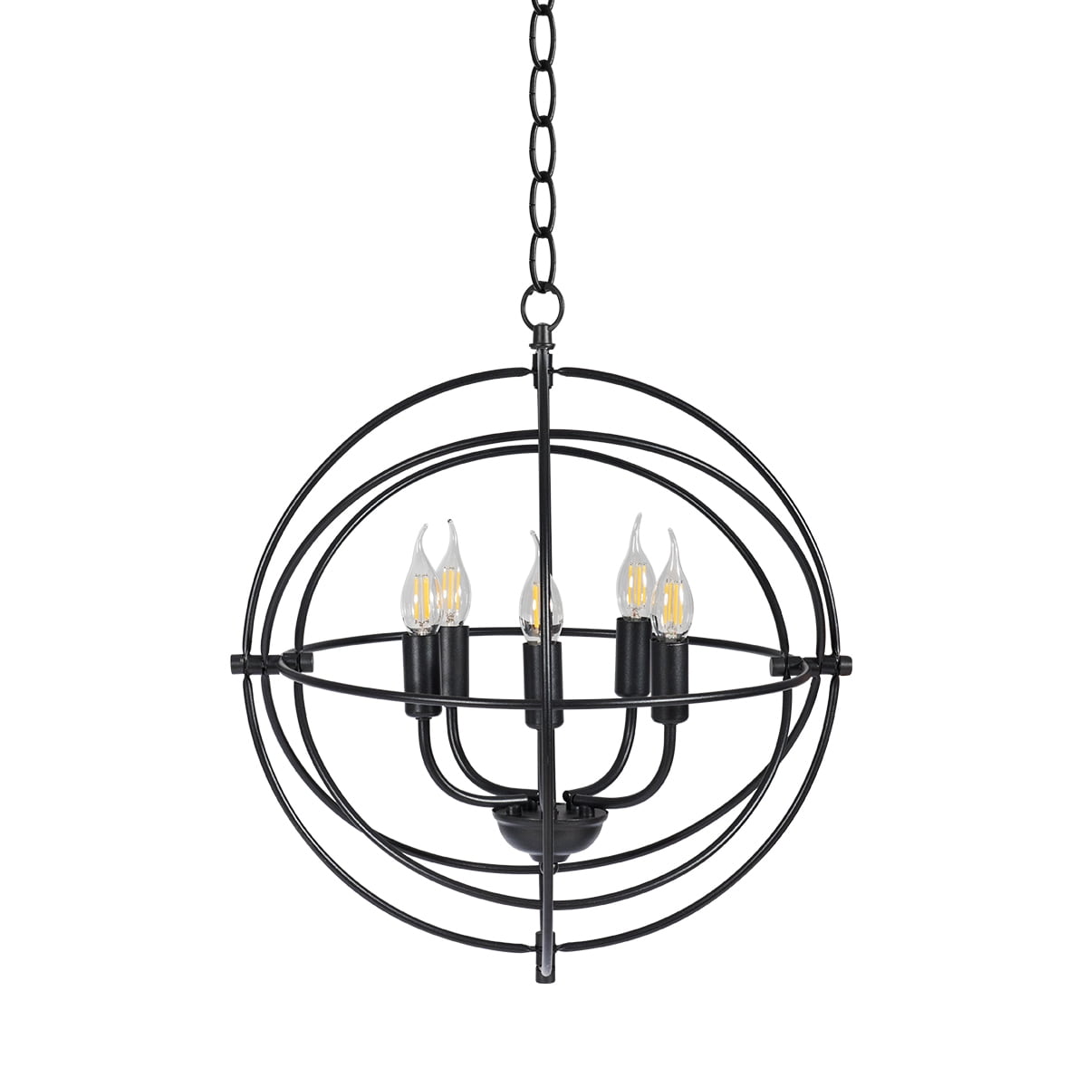 Giantex Rustic 5 Light Pendant Light, Ceiling Hanging Light Fixture