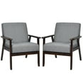 thumbnail image 1 of Giantex  Set of 2 Accent Chair, Mid-Century Modern Arm  Chair for Living Room, Bedroom, Dark Gray, 1 of 8