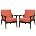 thumbnail image 1 of Giantex  Set of 2 Accent Chair, Mid-Century Modern Arm  Chair for Living Room, Bedroom, Orange, 1 of 8