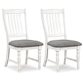 thumbnail image 1 of Giantex Set of 2 Dining Room Chairs w/Solid Wood Legs & Padded Seat Cushions, White, 1 of 6
