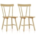 thumbnail image 1 of Giantex Set of 2 Windsor Chairs w/ Solid Rubber Wood Frame, Windsor Style Armless Chairs, Natural, 1 of 7