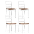 thumbnail image 1 of Giantex Set of 4 Dining Chairs, Space-Saving Armless Chairs w/Solid Rubber Wood Legs,  Ladder Back Side Chairs, Natural, 1 of 1