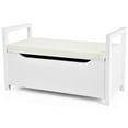 thumbnail image 1 of Giantex Modern Shoe Storage Bench with Removable Cushion and Ample Storage, Black/White, 1 of 8