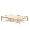 thumbnail image 1 of Giantex Solid Wood Platform Bed Frame, Rubber Wood Bed Base, Mattress Foundation, No Box Spring Needed, Easy Assembly, Natural, 1 of 6
