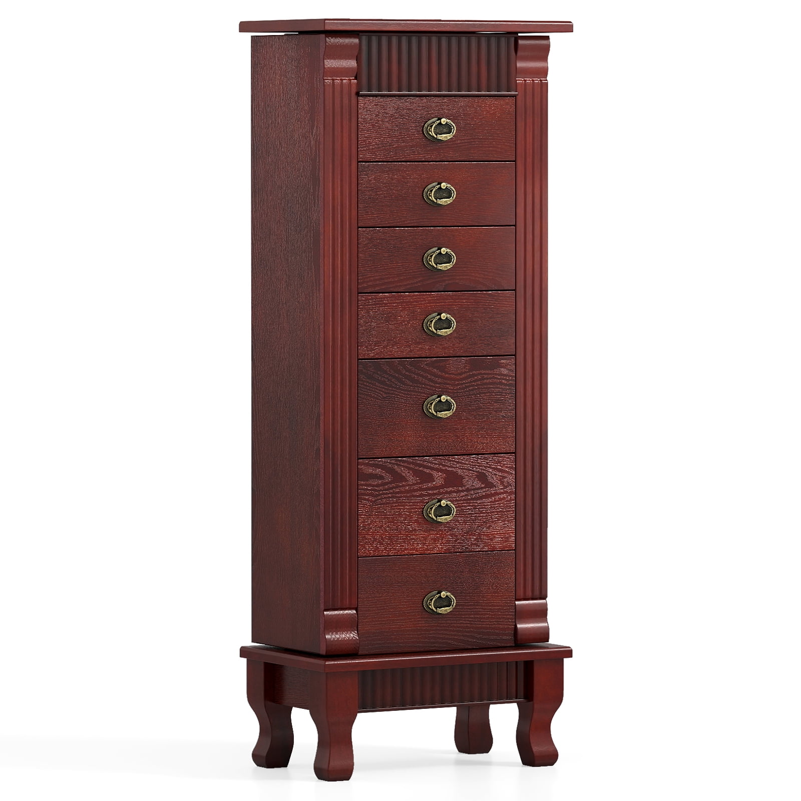 Giantex Standing Jewelry Armoire Cabinet Storage Chest