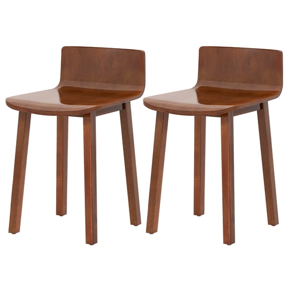 Giantex Wood Dining Chair Set of 2, Farmhouse Kitchen Dining Room Chairs w/ Natural Acacia Wood Legs