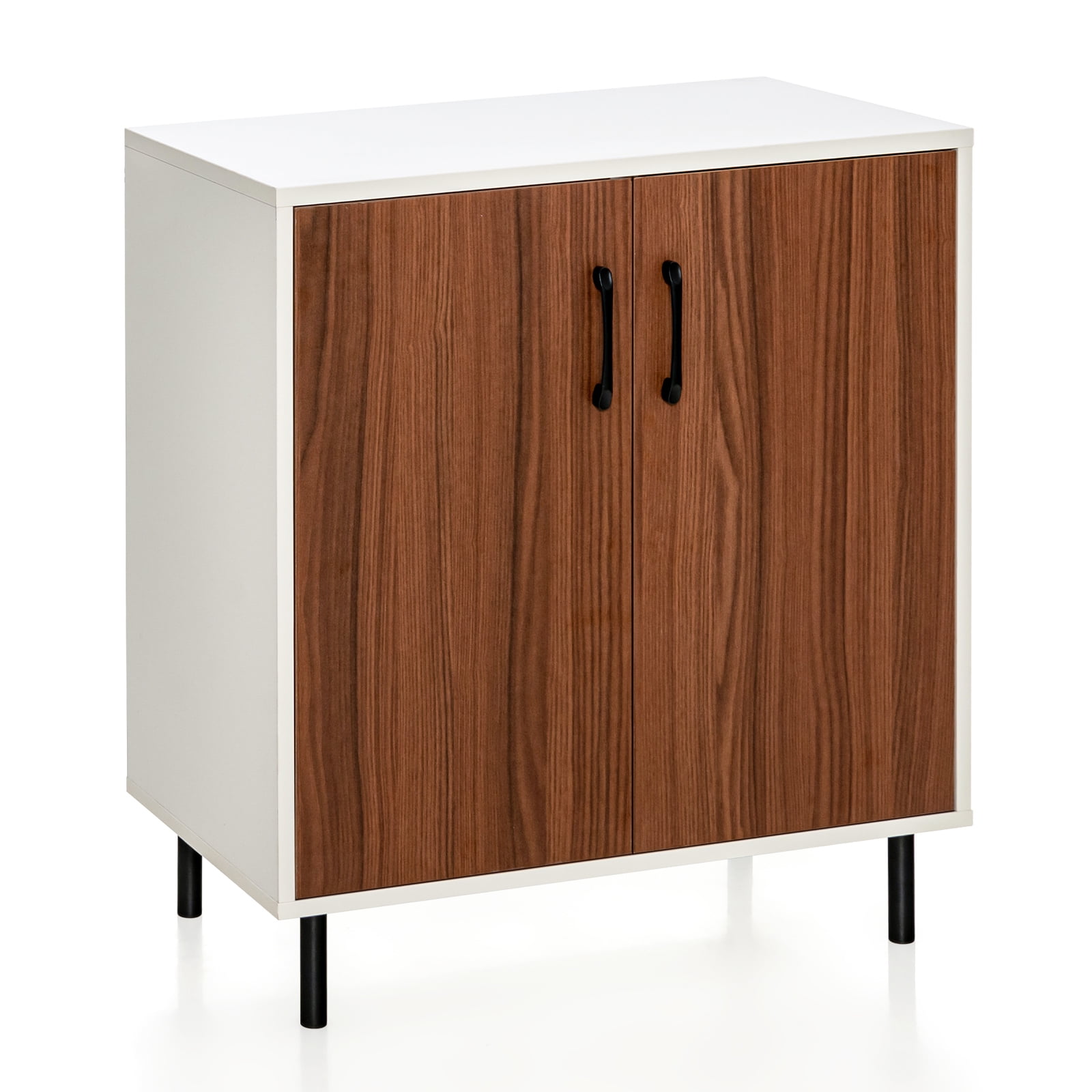 Giantex Wood Storage Cabinet, Free Standing Sideboard Cabinets w/Doors & Adjustable Shelves, Accent Cabinet