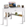 thumbnail image 1 of Giantex Writing & Study Corner Computer Desk, Laptop PC Table, Wood Home Office Desk, Study Workstation, White, 1 of 9