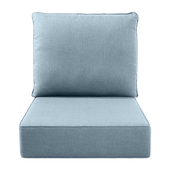Giantfurnni Luxury Outdoor Deep Seat Cushion 22 X 24 X 6 inch Replacement Cushions for Patio Furniture, Baby Blue