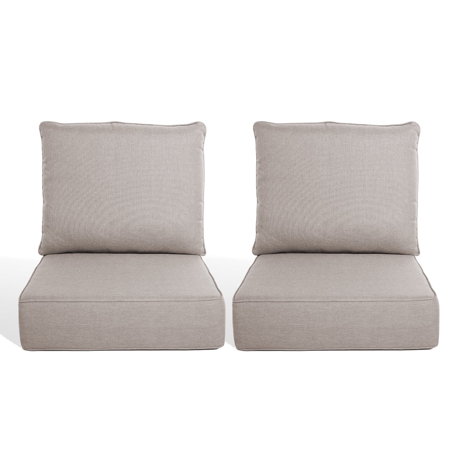 Giantfurnni Luxury Outdoor Deep Seat Cushion 22 X 24 X 6 inch Replacement Cushions for Patio Furniture, Beige