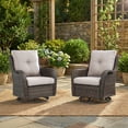 thumbnail image 1 of Giantfurnni Patio Furniture Wicker Swivel Rocking Glider Chair High Back Outdoor Rattan Rocker Set of 2 for Porch Backyard, 1 of 9