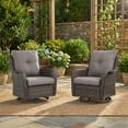thumbnail image 1 of Giantfurnni Patio Furniture Wicker Swivel Rocking Glider Chair High Back Outdoor Rattan Rocker Set of 2 for Porch Backyard, 1 of 9
