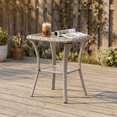 thumbnail image 1 of Giantfurnni Wicker Side Table, Square End Table with Temepred Glass Top & Storage, 1 of 8