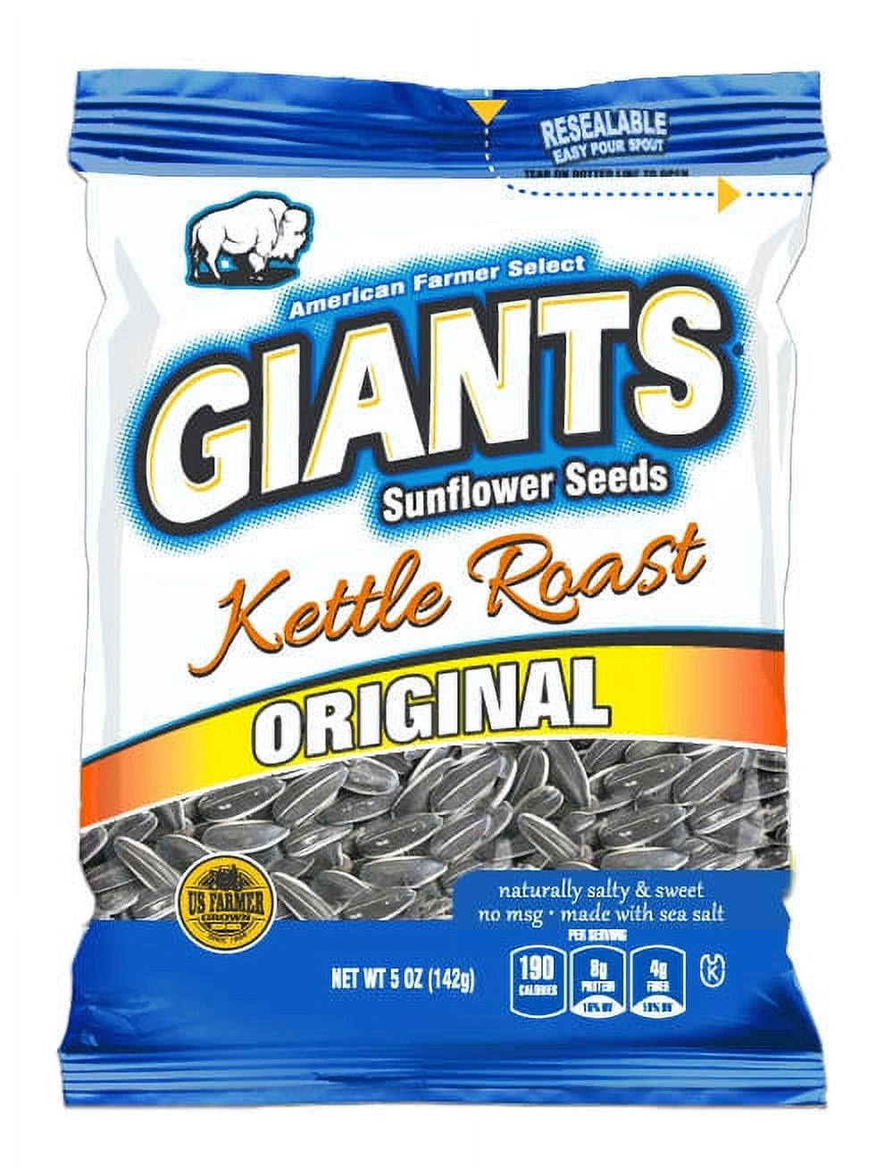 Giants Kettle Roasted Original Sweet & Salty Sunflower Seeds, 5 Oz