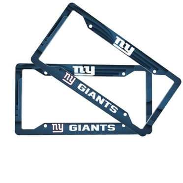 Giants License Plate Frames Cover Aluminum Four-Hole License Plate Frame (One Pair) Aluminum Anti-Rust Metal Car Plates Tag Car Decoration 12.3" x 6.3" Suitable For Cars/Trucks/SUV