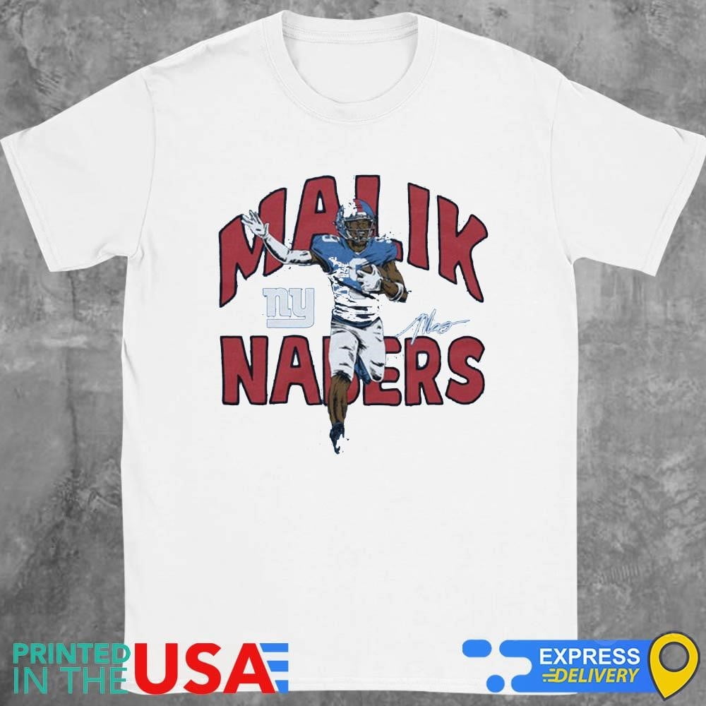 Giants Malik Nabers Signature Shirt - Walmart.com