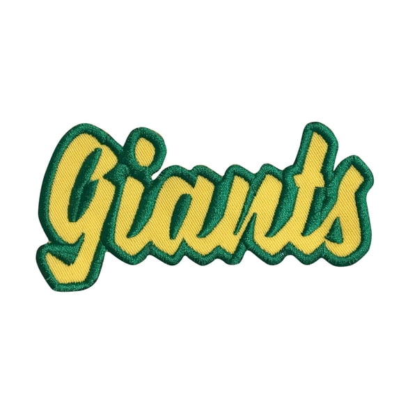 Giants - Yellow/Green - Team Mascot - Words/Names - Iron on Applique/Embroidered Patch